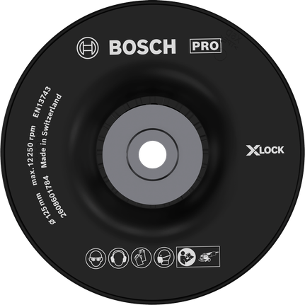 適用於角磨機的Bosch PRO Backing Pad Hard 125 毫米。.